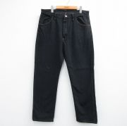 W34★古着 ラスラー ジーンズ メンズ コットン 黒 デニム【spe】 26mar27