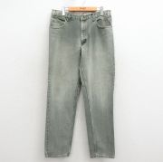 W35★古着 エディーバウアー ジーンズ メンズ 00年代 00s コットン 緑系 デニム【spe】 26apr07