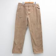 W38★古着 カーハート ペインター パンツ メンズ 90年代 90s ダック地 コットン USA製 濃ベージュ【spe】 26apr08