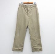 W29★古着 ディッキーズ ワーク パンツ メンズ 80年代 80s タロン ベージュ 内側フランネル【spe】 26apr08