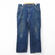 W36★古着 ローバックス ジーンズ メンズ 90年代 90s ヒゲ コットン USA製 濃紺 デニム【spe】 26apr09