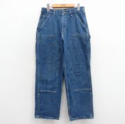 W29★古着 カーハート ペインター パンツ メンズ ダブルニー コットン 紺 デニム【spe】 26apr13