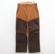 W33★古着 レッドヘッド ハンティング パンツ メンズ 80年代 80s ダック地 コットン USA製 タロン 茶【spe】 26apr13