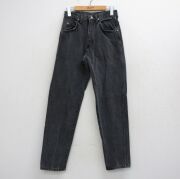 W29★古着 ラングラー ジーンズ メンズ 90年代 90s コットン USA製 黒 デニム【spe】 26apr27