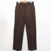 W32★古着 ディッキーズ ワーク パンツ メンズ 90年代 90s 874 USA製 茶【spe】 26may02