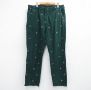 W38★古着 ラルフローレン ブランド パンツ メンズ 90年代 90s 旗 刺繍 シアサッカー コットン 緑【spe】 26may08