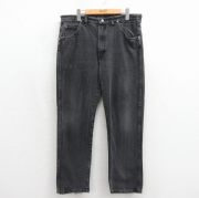 W35★古着 ラングラー ジーンズ メンズ 90年代 90s コットン USA製 ブラック デニム【spe】 26may18