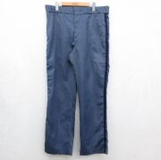 W37★古着 ベイカー スラックス パンツ メンズ 90年代 90s USA製 タロン ネイビー【spe】 26jun23