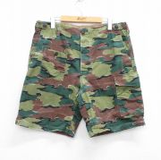 W35★古着 ラルフローレン Ralph Lauren ブランド ショート ミリタリー パンツ ショーツ メンズ 90年代 90s ジグソーカモ 茶他 ブラウン 迷彩 【spe】 25aug12 中古 ボトムス 短パン ショーパン