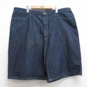 W42★古着 ラルフローレン Ralph Lauren ポロジーンズ ブランド ショート パンツ ショーツ メンズ 大きいサイズ コットン 濃紺 ネイビー デニム 【spe】 25sep03 中古 ボトムス 短パン ショーパン ハーフ