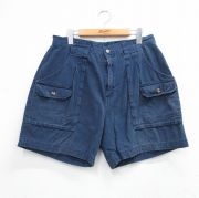 W33★古着 ルート66 ショート ブッシュ パンツ ショーツ メンズ 00年代 00s コットン 紺【spe】 26mar26