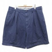 W35★古着 ラルフローレン ポロチノ ショート ブランド チノ パンツ チノパン ショーツ メンズ 90年代 90s コットン 紺【spe】 26mar30