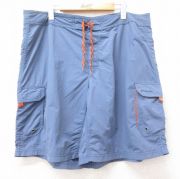 W38★古着 パタゴニア patagonia ショート Palua ボード パンツ ショーツ メンズ 00年代 00s ワンポイントロゴ 薄紺【spe】 26apr10