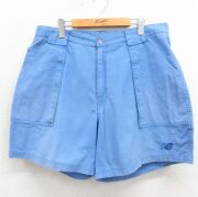 W36★古着 ニューバランス ショート ベイカー パンツ ショーツ メンズ 80年代 80s ダック地 薄紺【spe】 26apr16