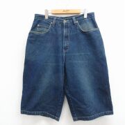 W34★古着 ROCAWEAR ハーフ ペインター パンツ ショーツ メンズ コットン 紺 デニム【spe】 26apr17