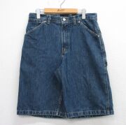 W33★古着 no boundaries ハーフ ペインター パンツ ショーツ メンズ 00年代 00s 濃紺 デニム【spe】 26apr25