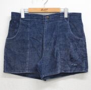 W36★古着 オーシャンパシフィック OP ショート パンツ ショーツ メンズ 90年代 90s コーデュロイ 太畝 紺【spe】 26apr28