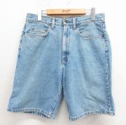W31★古着 ギャップ GAP ショート パンツ ショーツ メンズ コットン USA製 薄紺 デニム【spe】 26may01