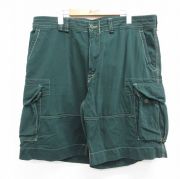 W39★古着 ラルフローレン ショート ブランド カーゴ パンツ ショーツ メンズ 90年代 90s コットン 緑【spe】 26may08