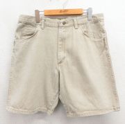 W34★古着 ラングラー ショート パンツ ショーツ メンズ 90年代 90s コットン ベージュ デニム【spe】 26may11