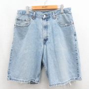 W34★古着 リーバイス Levis 560 ハーフ パンツ ショーツ メンズ 00年代 00s コットン 紺 デニム【spe】 26may11