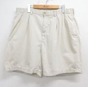 W38★古着 ラルフローレン ポロゴルフ ショート ブランド パンツ ショーツ メンズ 90年代 90s FAIRWAY コットン ベージュ【spe】 26may20