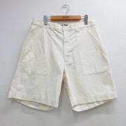 W34★古着 ラルフローレン ショート ブランド ベイカー パンツ ショーツ メンズ 90年代 90s コットン ホワイト【spe】 26may25
