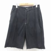W31★古着 ラルフローレン ブランド ハーフ パンツ ショーツ メンズ 90年代 90s コットン ブラック【spe】 26may27