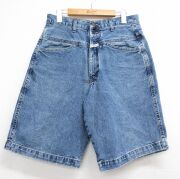 W31★古着 マリテフランソワジルボー ショート パンツ ショーツ メンズ 90年代 90s コットン USA製 ネイビー デニム【spe】 26jun03