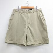 W34★古着 エディーバウアー ショート パンツ ショーツ メンズ 00年代 00s コットン ベージュ【spe】 26jun03