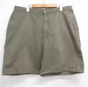 W38★古着 エディーバウアー ショート パンツ ショーツ メンズ 90年代 90s コットン カーキ【spe】 26jun11