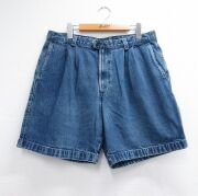 W36★古着 ドッカーズ ショート パンツ ショーツ メンズ コットン ネイビー デニム【spe】 26jun25