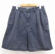 W29★古着 ラルフローレン ショート ブランド チノ パンツ チノパン ショーツ メンズ 90年代 90s TYLER コットン ネイビー【spe】 26jun26