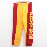 W33★古着 スウェット パンツ メンズ 90年代 90s フロリダ ツートンカラー USA製 黄他 イエロー 【spe】 25aug06 中古 ボトムス ロング