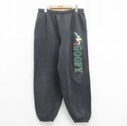 W38★古着 スウェット パンツ メンズ 90年代 90s ディズニー DISNEY グーフィー USA製 グレー 【spe】 25aug06 中古 ボトムス ロング