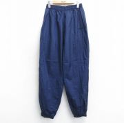 W28★古着 アディダス adidas ナイロン パンツ メンズ 90年代 90s ワンポイントロゴ 紺 ネイビー 【spe】 25sep16 中古 ボトムス ロング
