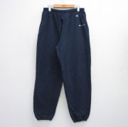 W36★古着 チャンピオン champion スウェット パンツ メンズ 90年代 90s ワンポイントロゴ 紺 ネイビー 【spe】 25oct02 中古 ボトムス ロング