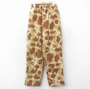 W28★古着 カベラス ナイロン パンツ メンズ 80年代 80s ゴアテックス ダックハンターカモ USA製 ベージュ他 カーキ 迷彩 【spe】 25oct17 中古 ボトムス ロング