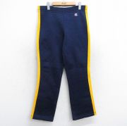 W31★古着 チャンピオン champion ジャージ パンツ メンズ 80年代 80s ワンポイントロゴ USA製 紺 ネイビー 【spe】 25oct21 中古 ボトムス ロング