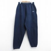 W34★古着 ナイキ NIKE スウェット パンツ メンズ 90年代 90s ワンポイントロゴ USA製 紺 ネイビー 【spe】 25oct28 中古 ボトムス ロング