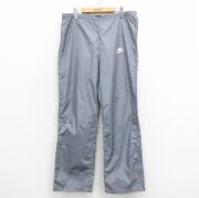 W34★古着 ナイキ NIKE パンツ メンズ 80年代 80s ワンポイントロゴ グレー【spe】 26jan24