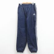 W32★古着 アディダス adidas ナイロン パンツ メンズ 90年代 90s ワンポイントロゴ 紺【spe】 26jan24