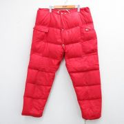 W29★古着 ビンテージ ダウン カーゴ パンツ メンズ 70年代 70s 赤【spe】 26jan31
