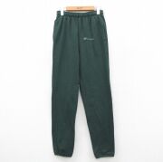 W26★古着 チャンピオン champion イージー パンツ メンズ 90年代 90s ワンポイントロゴ USA製 緑【spe】 26feb09