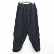 W38★古着 ミリタリー ナイロン パンツ メンズ 00年代 00s 無地 黒 内側メッシュ【spe】 26feb26