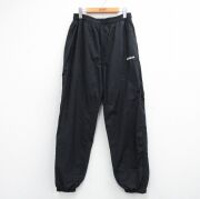 W30★古着 アディダス adidas ナイロン パンツ メンズ 90年代 90s ワンポイントロゴ 黒【spe】 26apr14