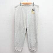 W39★古着 ラッセル スウェット パンツ メンズ 90年代 90s NHL ピッツバーグペンギンズ USA製 グレー 霜降り アイスホッケー【spe】 26apr30
