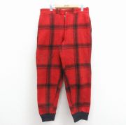 W32★古着 ダックスバック ビンテージ ハンティング パンツ メンズ 60年代 60s タロン 赤他 チェック【spe】 26jan16