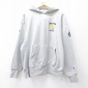 XL★古着 長袖 チャンピオン Champion リバースウィーブ パーカー メンズ 00年代 00s WESTON フットボール 大きいサイズ グレー 霜降り 【spe】 25sep22 中古 スウェット スエット トレーナー トップス