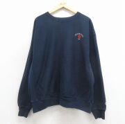 XL★古着 長袖 チャンピオン Champion リバースウィーブ メンズ 00年代 00s CENTENNIAL 大きいサイズ クルーネック 紺【spe】 26jan23